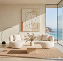 MOSS 110" OFF-WHITE FABRIC SOFA