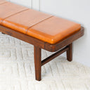 MAZI 47" TAN GENUINELEATHER BENCH