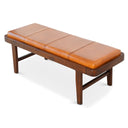 MAZI 47" TAN GENUINELEATHER BENCH