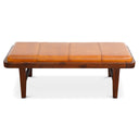MAZI 47" TAN GENUINELEATHER BENCH