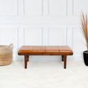 MAZI 47" TAN GENUINELEATHER BENCH