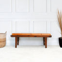 MAZI 47" TAN GENUINELEATHER BENCH