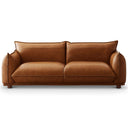 ELENA 89" MCM COGNAC GENUINE LEATHER SOFA
