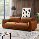 ELENA 89" MCM COGNAC GENUINE LEATHER SOFA