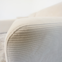 MELINA 102" CREAM CORDUROY LEFT-FACING SECTIONAL SOFA