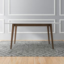 MARY MODERN STYLE SOLID WOOD RECTANGULAR DINING KITCHEN TABLE 63"