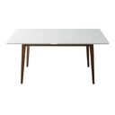 MARY MODERN STYLE SOLID WOOD RECTANGULAR DINING KITCHEN TABLE 63"