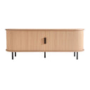 DANIELLA 58" NATURAL WOOD MEDIA STAND