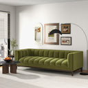 MIA 90" MCM GREEN VELVET SOFA
