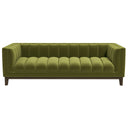 MIA 90" MCM GREEN VELVET SOFA