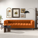 MIA 90" MCM ORANGE VELVET SOFA