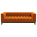 MIA 90" MCM ORANGE VELVET SOFA
