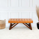 MENA 47" TAN GENUINE LEATHER BENCH
