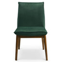 MONZA DARK GREEN VELVET DINING CHAIR (SET OF 2)