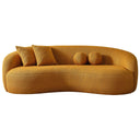 ENZO 89" JAPANDI GOLD BOUCLE SOFA
