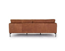 Brown leather sofa on a white background