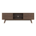 CARMEN 71" MID-CENTURY MODERN WALNUT MEDIA STAND