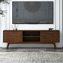 CARMEN 71" MID-CENTURY MODERN WALNUT MEDIA STAND