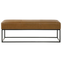 ONIA 48" TAN GENUINE LEATHER BENCH