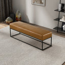 ONIA 48" TAN GENUINE LEATHER BENCH