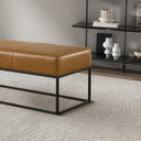 ONIA 48" TAN GENUINE LEATHER BENCH
