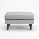 ALLEGRA LIGHT-GREY FABRIC OTTOMAN