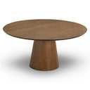 PALAMADES ROUND SOLID WOOD WALNUT DINING TABLE - LARGE