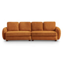 PINA 115" ORANGE BOUCLE SOFA
