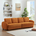 PINA 115" ORANGE BOUCLE SOFA