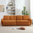 PINA 115" ORANGE BOUCLE SOFA