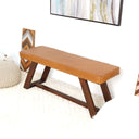 MADDY 47" TAN LEATHER BENCH