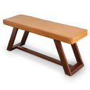 MADDY 47" TAN LEATHER BENCH