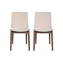RAVEL BEIGE FABRIC DINING CHAIR (SET OF 2)