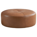 ROMA TAN GENUINE LEATHER OTTOMAN