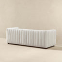 APRIL 86" MCM TUFTED BEIGE BOUCLE SOFA