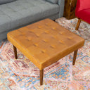 MOZA TAN GENUINE LEATHER OTTOMAN