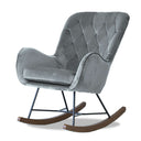 HEDY DARK-GREY VELVET ROCKING CHAIR