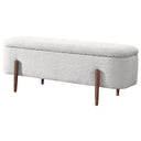 SANA 48" IVORY BOUCLE BENCH