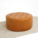 SENA TAN GENUINE LEATHER OTTOMAN