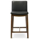 SHANNON COUNTER CHAIR IN BLACK VEGAN LEATHER