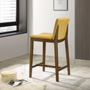 SHANNON COUNTER CHAIR IN DARK YELLOW VELVET
