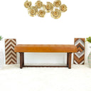 CARINA 51" TAN GENUINE LEATHER BENCH