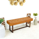 CARINA 51" TAN GENUINE LEATHER BENCH