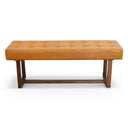 CARINA 51" TAN GENUINE LEATHER BENCH