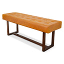 CARINA 51" TAN GENUINE LEATHER BENCH