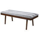 TIA 48" LIGHT-GREY BOUCLE BENCH