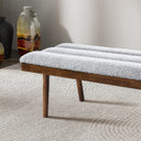 TIA 48" LIGHT-GREY BOUCLE BENCH