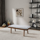 TIA 48" LIGHT-GREY BOUCLE BENCH