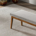WANDA 56" ASH-GREY FABRIC BENCH