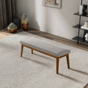 WANDA 56" ASH-GREY FABRIC BENCH